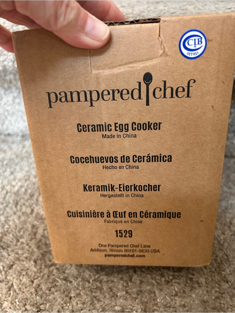 NIB Pampered Chef Ceramic Egg Cooker with Silicone Sleeve and Directions. - Picture 6 of 9